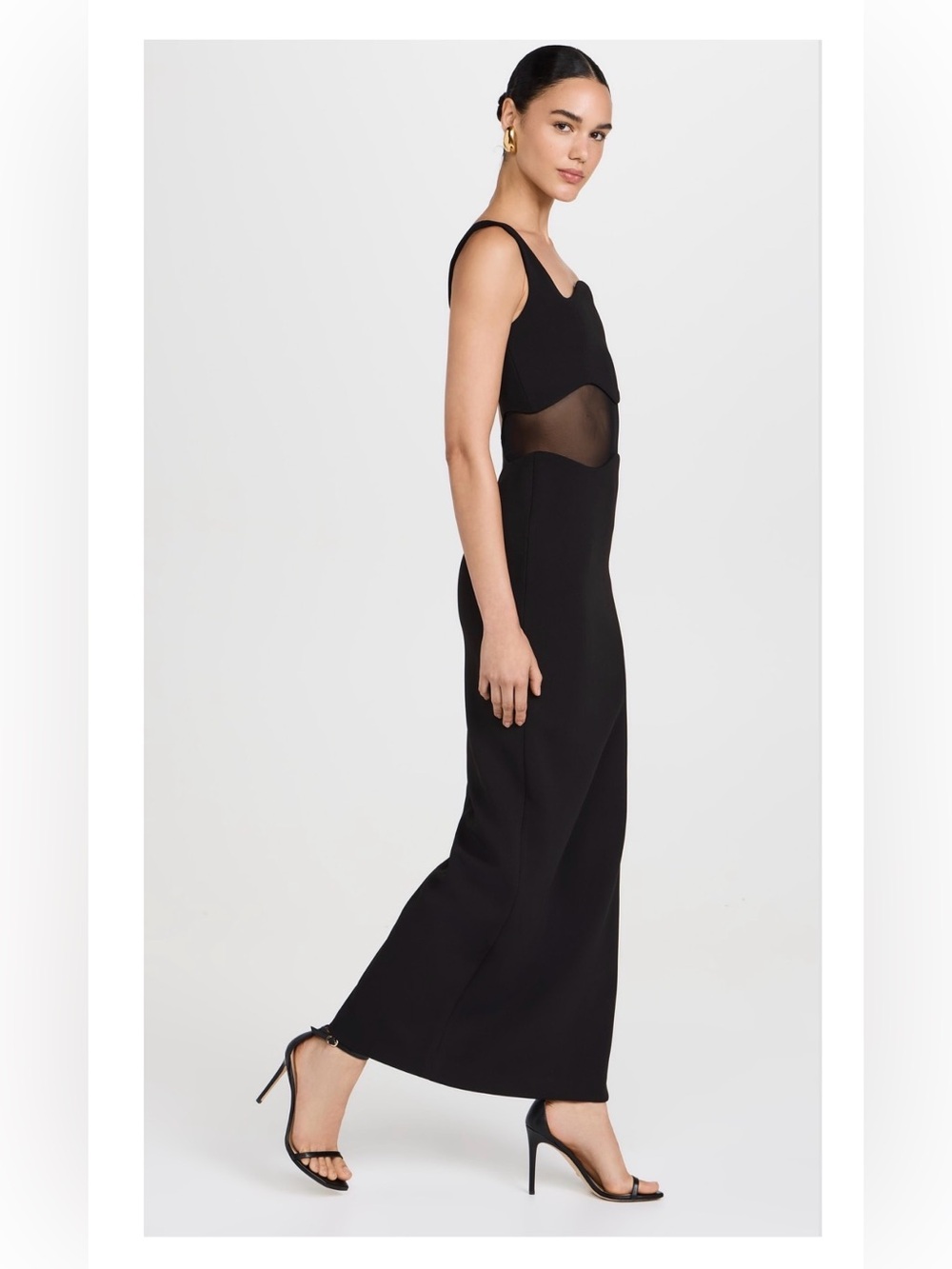 MISHA Damita Dress Black Mesh Cutouts - Picture 4 of 10